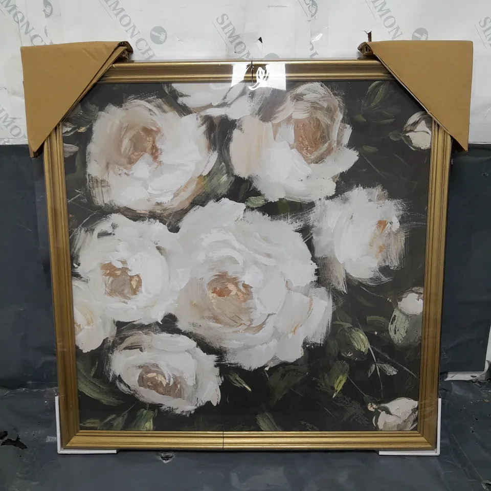 FRAMED CANVAS TRADITION FLORAL PRINT 60X60CM