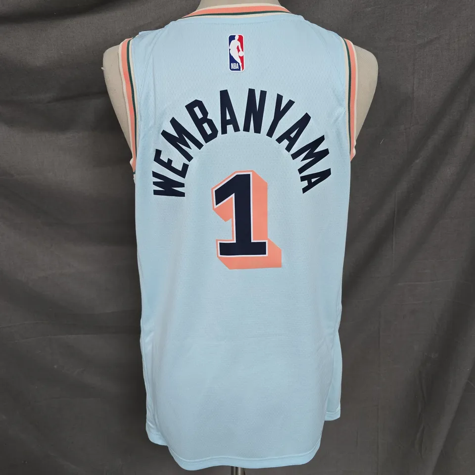 NIKE NBA AUTHENTICS DRI-FIT BASKETBALL JERSEY IN LIGHT BLUE MULTI SIZE S
