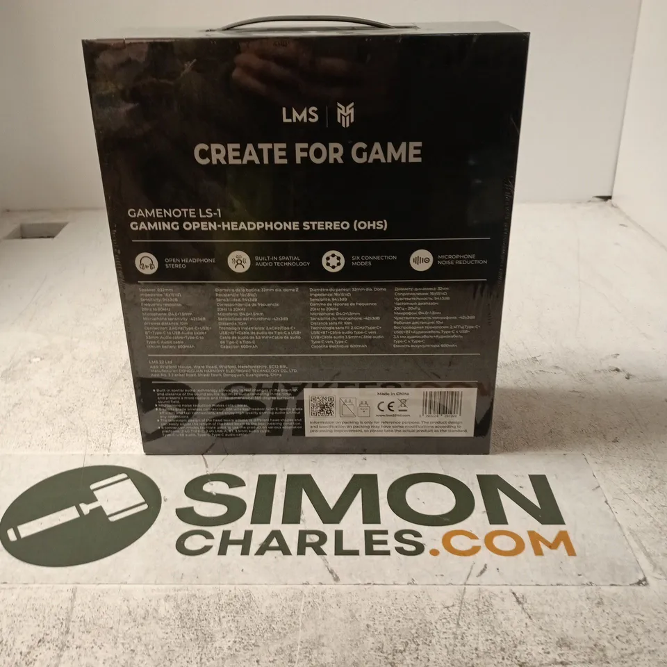 LMS GAMENOTE LS-1 GAMING OPEN-HEADPHONE STEREO (OHS) – BOXED