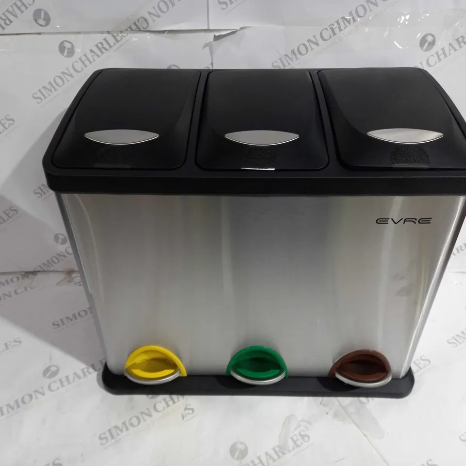 EVRE 24L (8L x 3) THREE COMPARTMENT PEDAL BIN