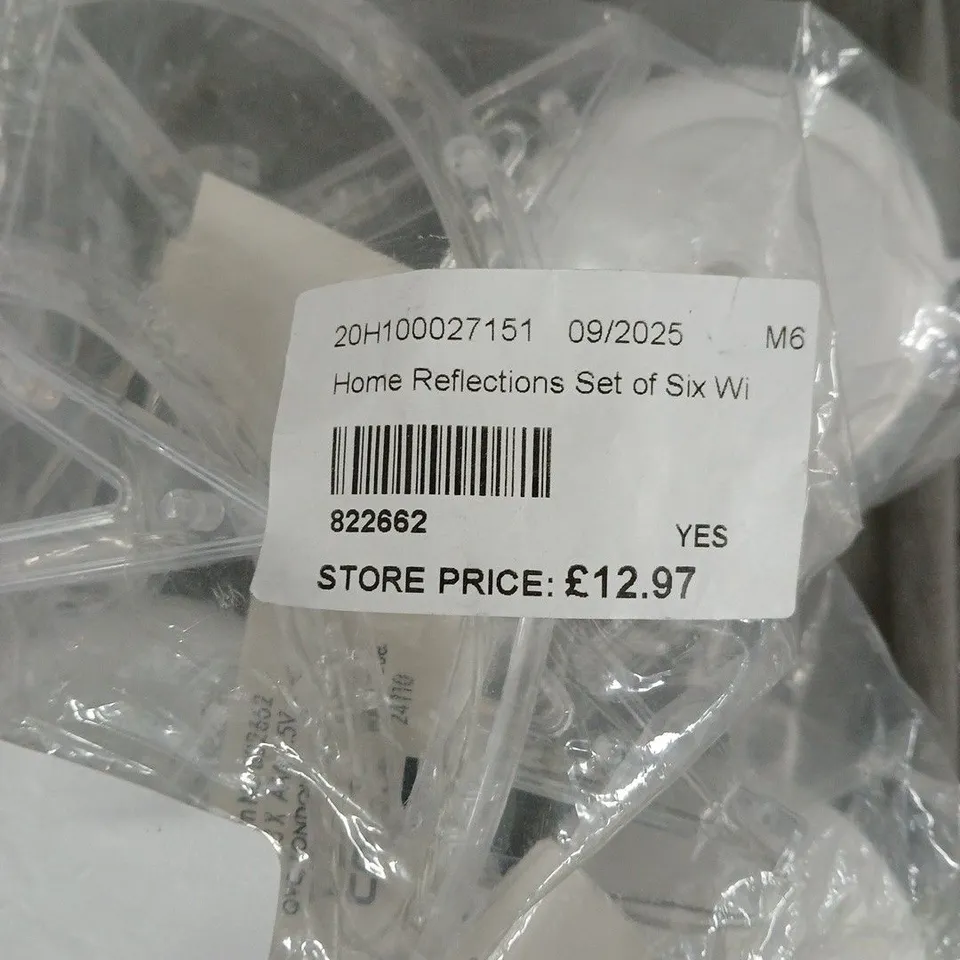 HOME REFLECTIONS SET OF SIX WALL LIGHTS