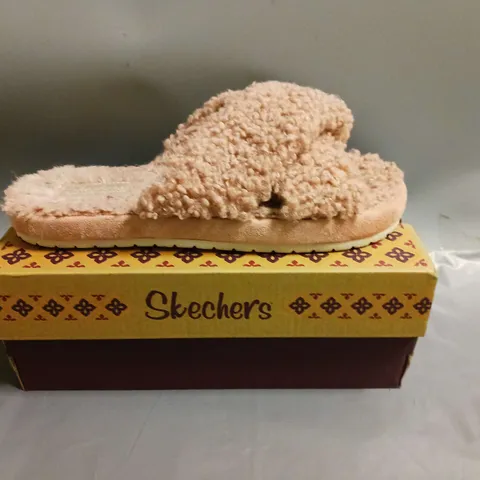 SKECHERS LADIES FLUFFY SLIDERS PINK SIZE 5