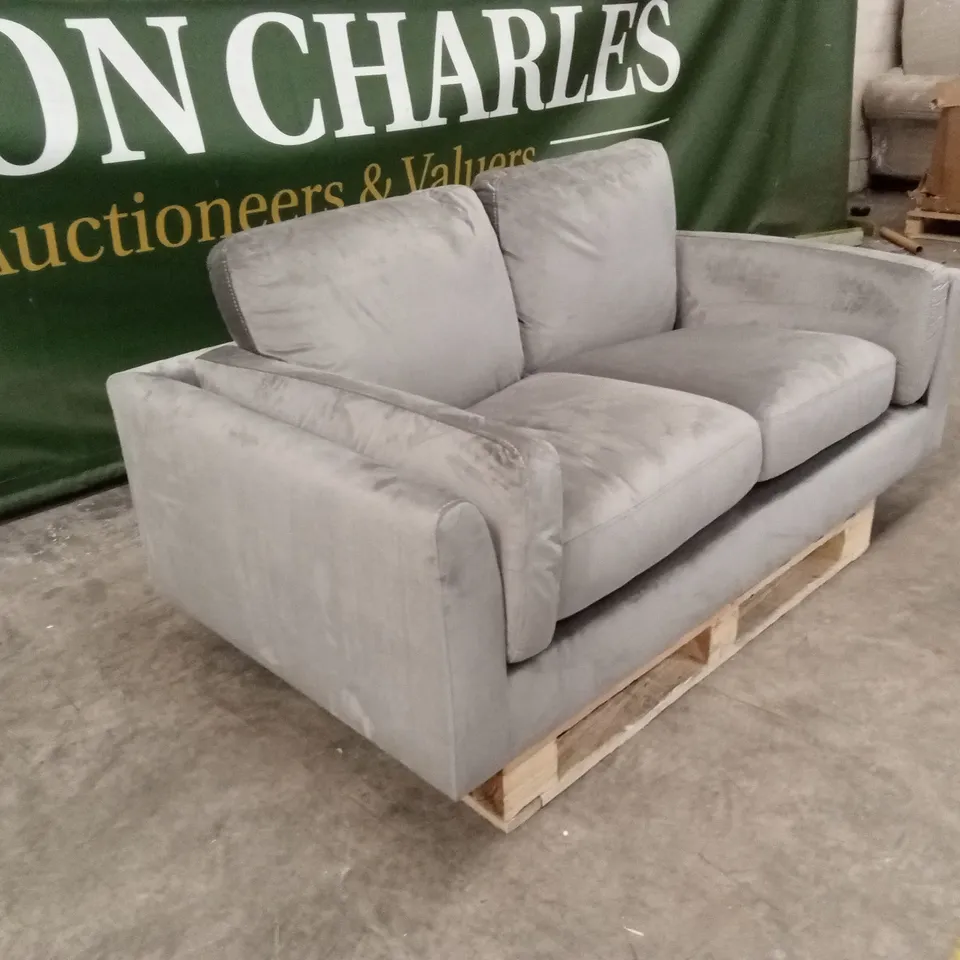 LUCIA 2 SEATER SOFA, GREY HOUSE VELVET