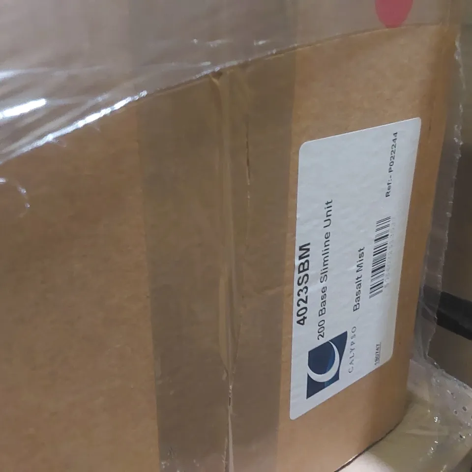 PALLET CONTAINING A LARGE QUANTITY OF ASSORTED BATHROOM FURNITURE PARTS INCLUDING: CALYPSO WC/BIDET CARCASSES, VANITY WALL UNITS, BASE SLIMLINE UNITS ECT