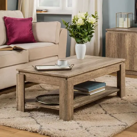 BOXED ALLRED COFFEE TABLE - DARK OAK (1 BOX)