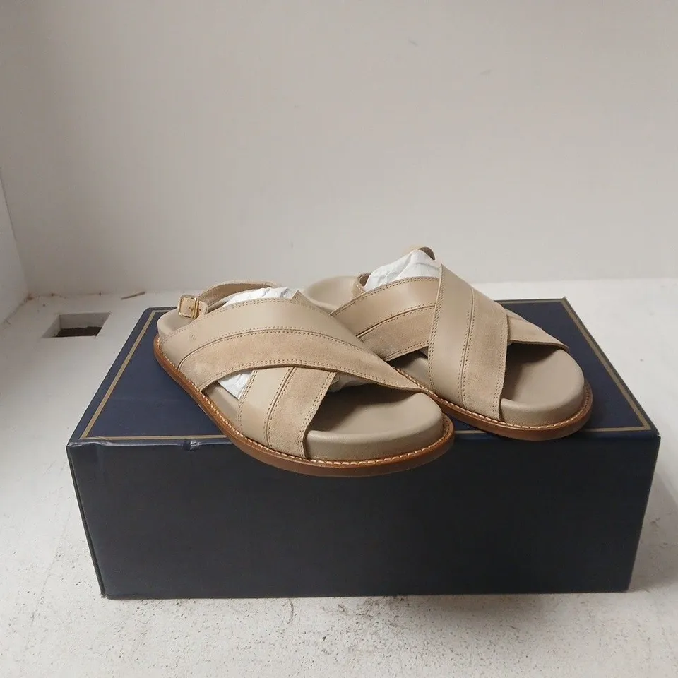 FAIRFAX AND FAVOR WOMENS DUNWICH SANDAL STONE LEATHER UK 3