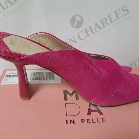 MODA IN PELLE LARYSSA SLIP ON PEEP TOE HEELED SANDAL SIZE 6.5