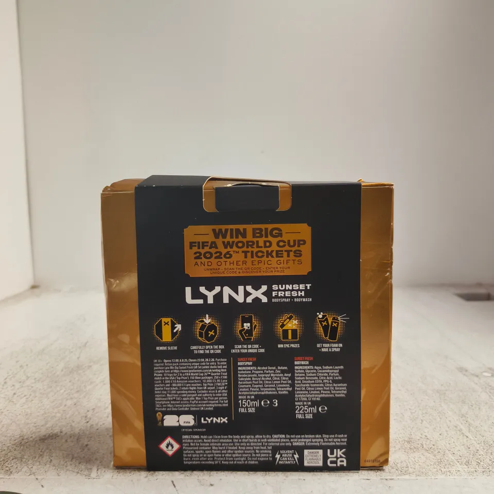 LYNX SUNSET FRESH GIFT SET – BODY SPRAY 150ML + BODY WASH 225ML