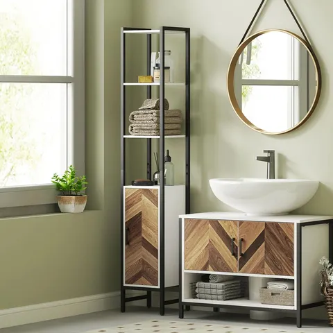 BOXED BARTHOLOME FREESTANDING BATHROOM CABINET (1 BOX)
