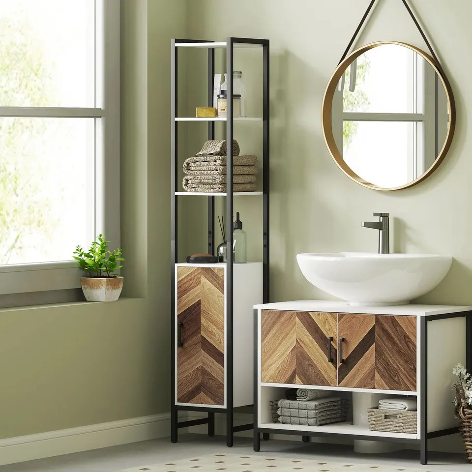 BOXED BARTHOLOME FREESTANDING BATHROOM CABINET (1 BOX)