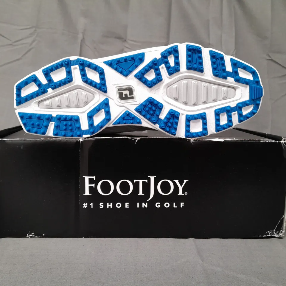 BOXED PAIR OF FOOT JOY PRO SL SHOES IN WHITE UK SIZE 8.5