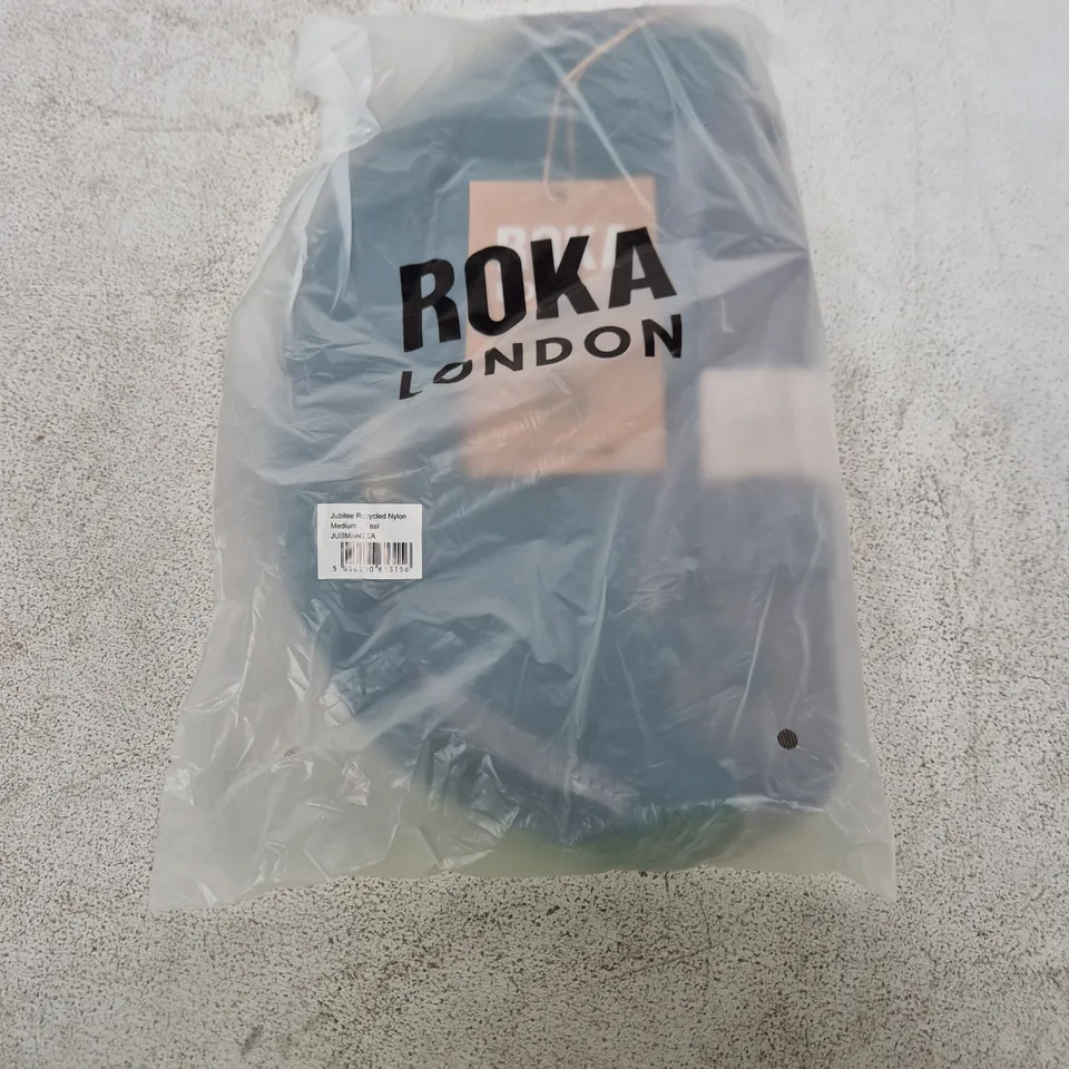 ROKA LONDON JUBILEE RECYCLED NYLON BAG – MEDIUM TEAL (JUBMRNTEA)