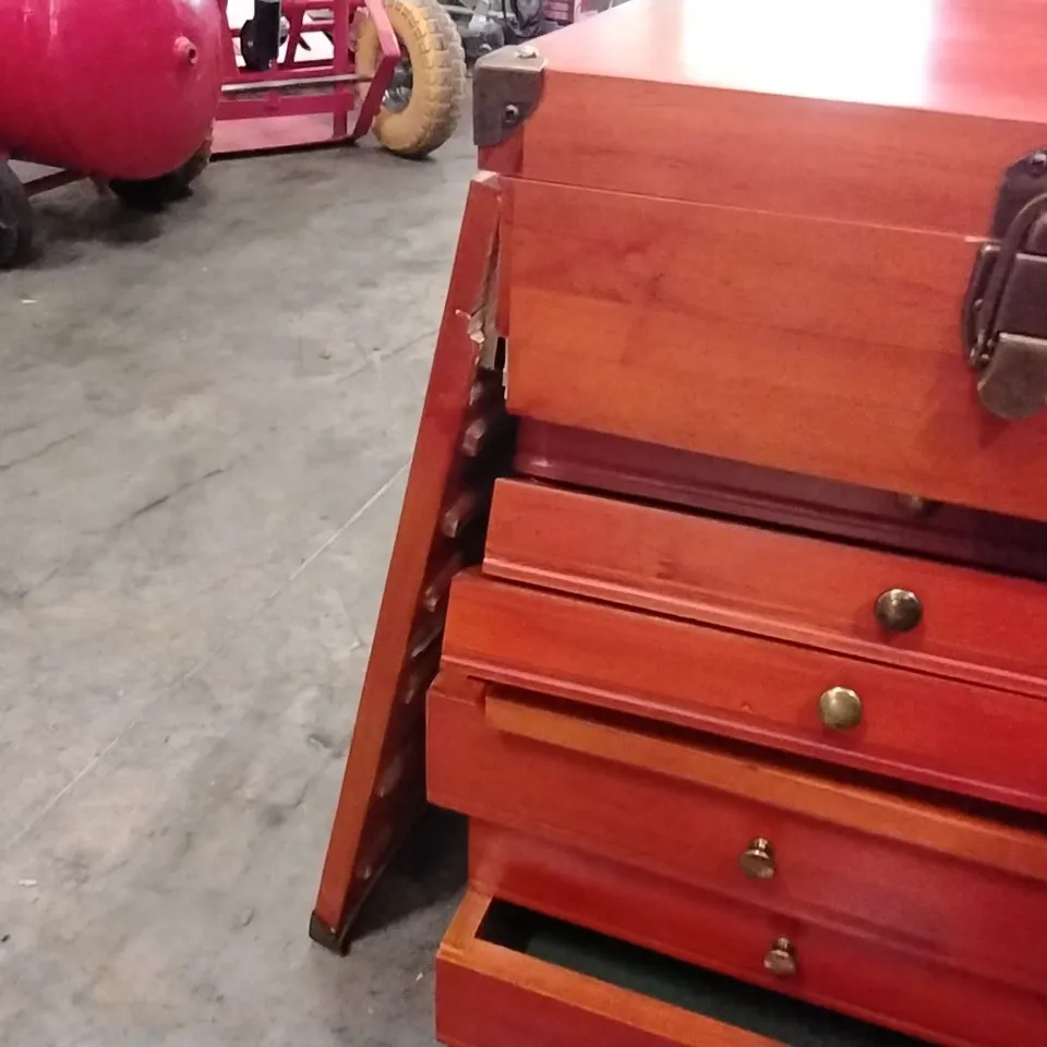 CLARKE CMW-9B 9 DRAWER WOODEN MACHINIST TOOL CHEST