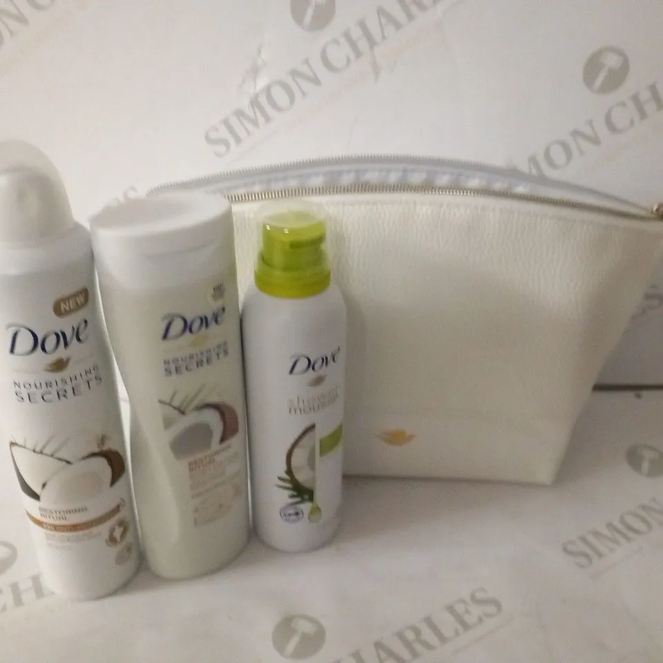 BOX OF 4 BRAND NEW DOVE NOURISHING SECRETS RELAXING RITUAL WASHBAG GIFT SET 