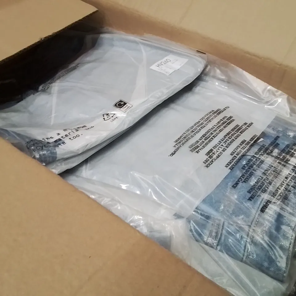 BOXED BRAND NEW APPROXIMATELY 16 JD WILLIAMS METALLIC SKIRT BLUE/SILVER SIZE 12