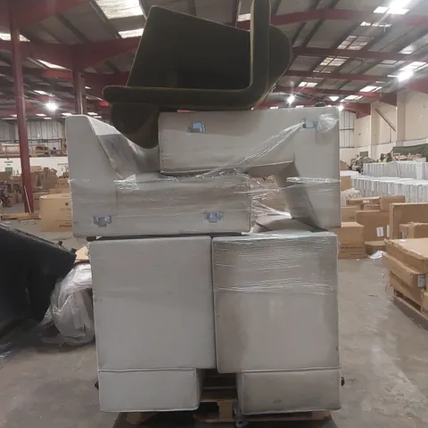 PALLET CONTAINING A LARGE QUANTITY OF ASSORTED SOFA PARTS ECT