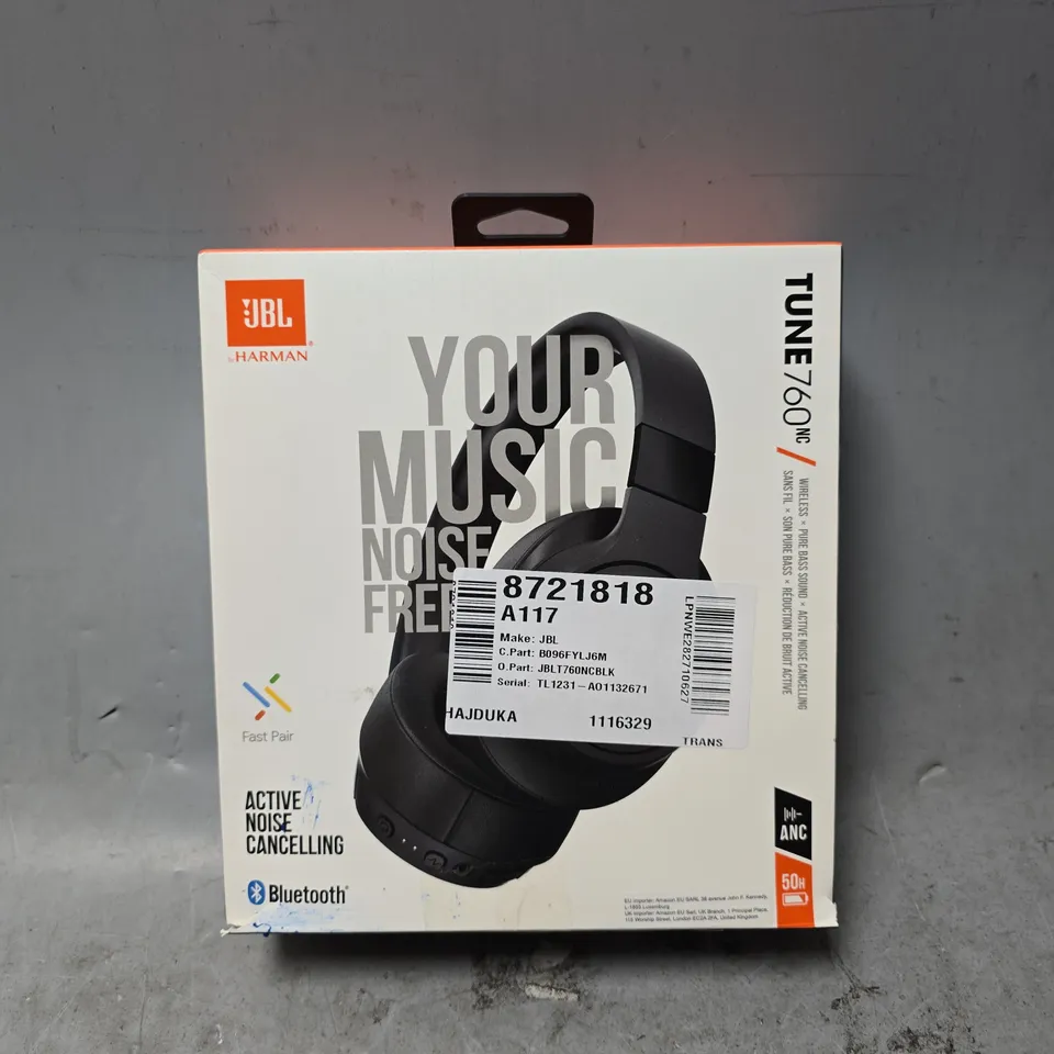 BOXED JBL TUNE 760 NC HEADPHONES 