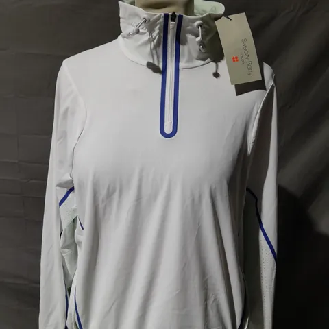 SWEATY BETTY ZERO GRAVITY RUN HALF ZIP TOP SIZE SMALL 
