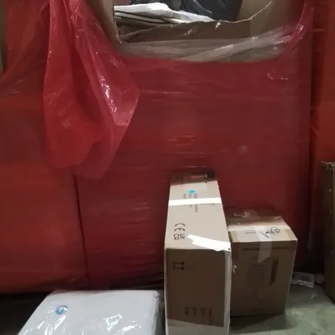 PALLET OF ASSORTED HOUSEHOLD GOODS AND PRODUCTS TO INCLUDE;AIR COOLER,CEILING LIGHT,AREA RUG