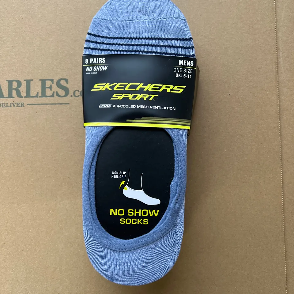 SKETCHERS SPORT AIR COOLED NO SHOW SOCKS 8PAIRS SIZE 6-11