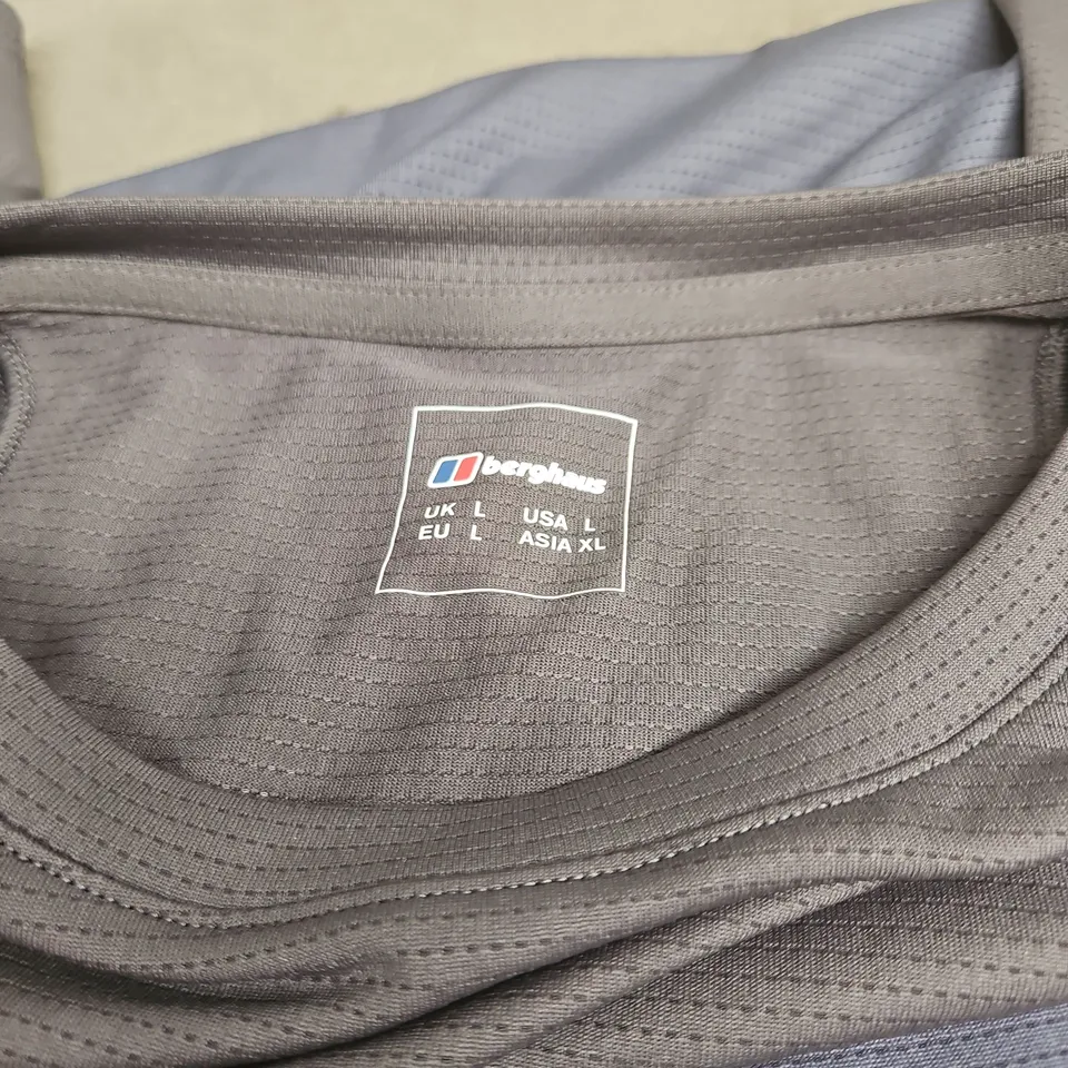 BERGHAUS EXPLORER 2.0 T SHIRT GREY/DARK GREY LARGE WITH TAGS