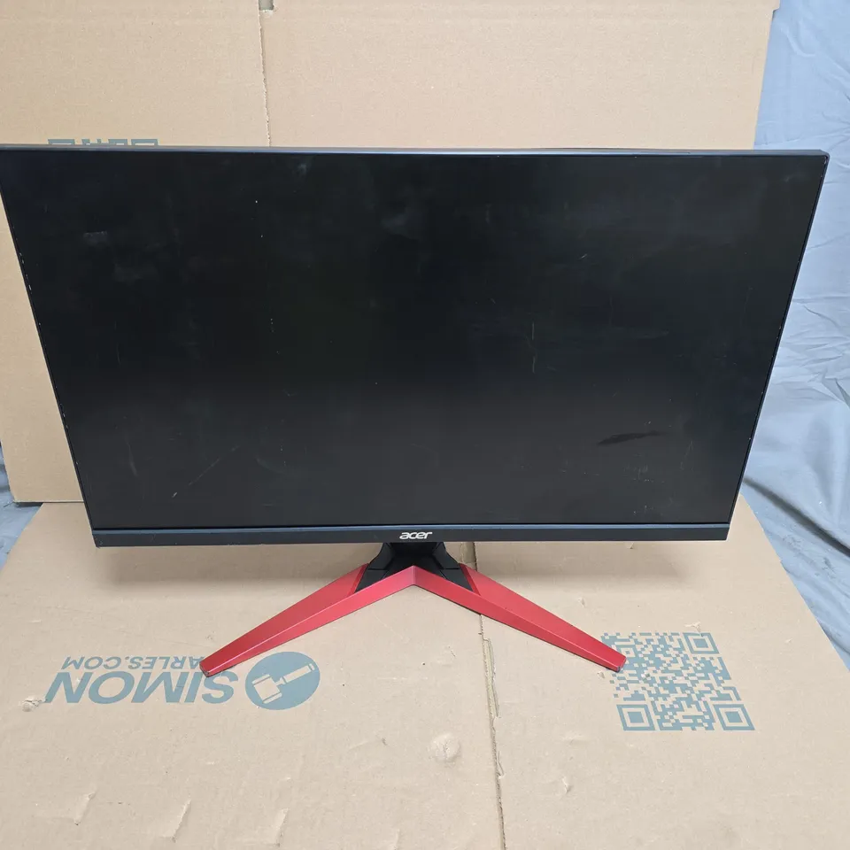 ACER KG241Y LCD MONITOR WITH RED V-SHAPED STAND