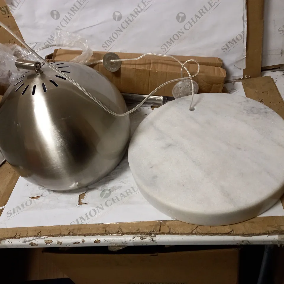 JOHN LEWIS HECTOR FLOOR LAMP, SATIN NICKEL/WHITE