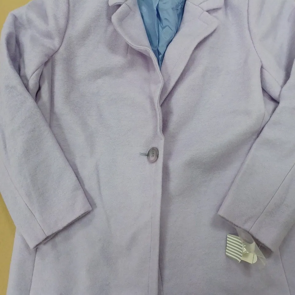 HELENE BERMAN WOOL LILAC LONG COAT SIZE 14