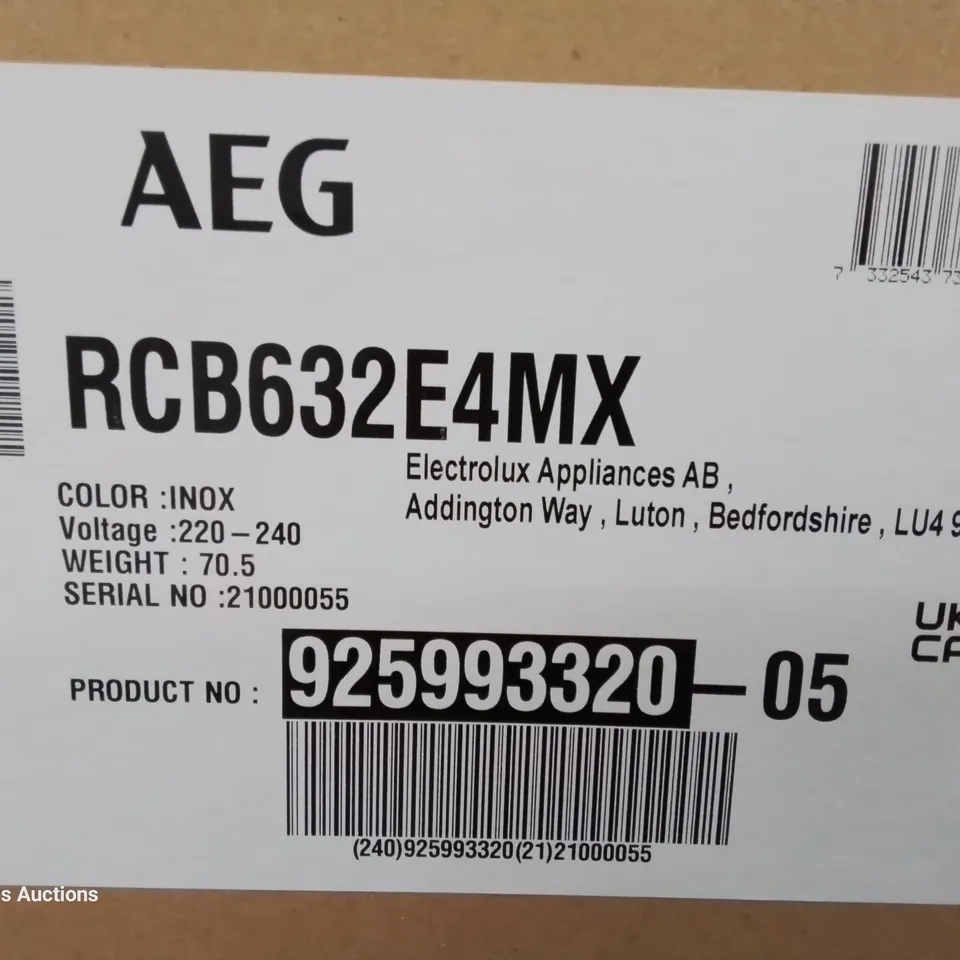 AEG FREESTANDING 6000 SERIES 60/40 FRIDGE FREEZER MODEL RCB632E4MX RRP £667