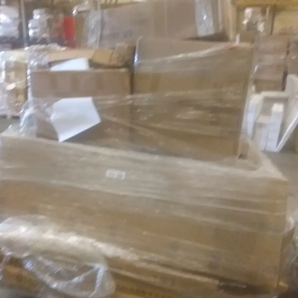 PALLET OF ASSORTED TABLE PARTS TO INCLUDE; PEAKE DINING TABLE PARTS, TURIN TABLE PARTS AND ADDISON TABLE PARTS