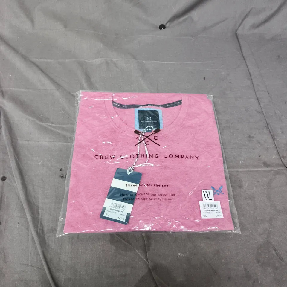 CREW CLOTHING COMPANY PINK CLASSIC TEE XXL
