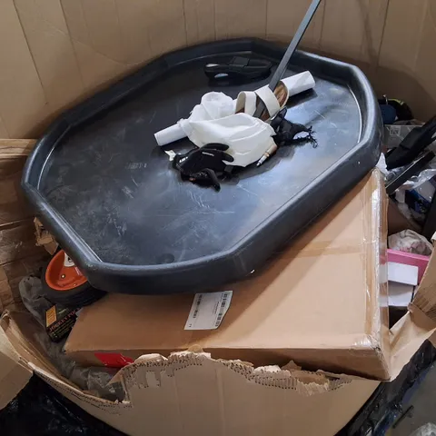 PALLET CONTAINING ASSORTED HOUSEHOLD PRODUCTS INCLUDING CLOTHING, A3 CRAFT PAPER & RESISTANCE BANDS