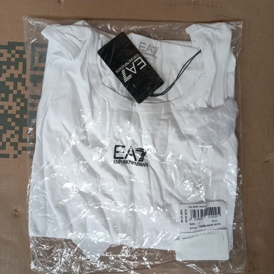 BAGGED EMPORIO ARMANI TOP IN WHITE SIZE LARGE
