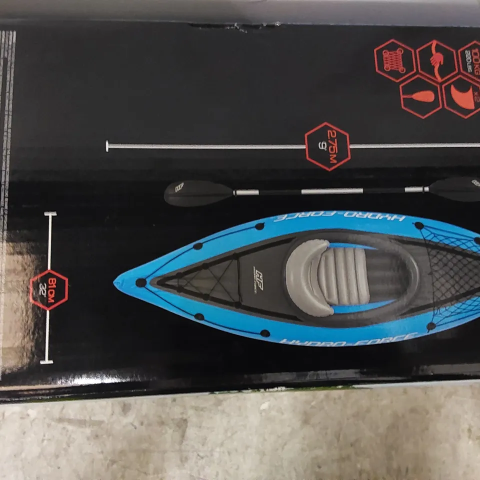 BOXED HYDRO-FORCE COVE CHAMPION 1 PERSON KAYAK (1 BOX)