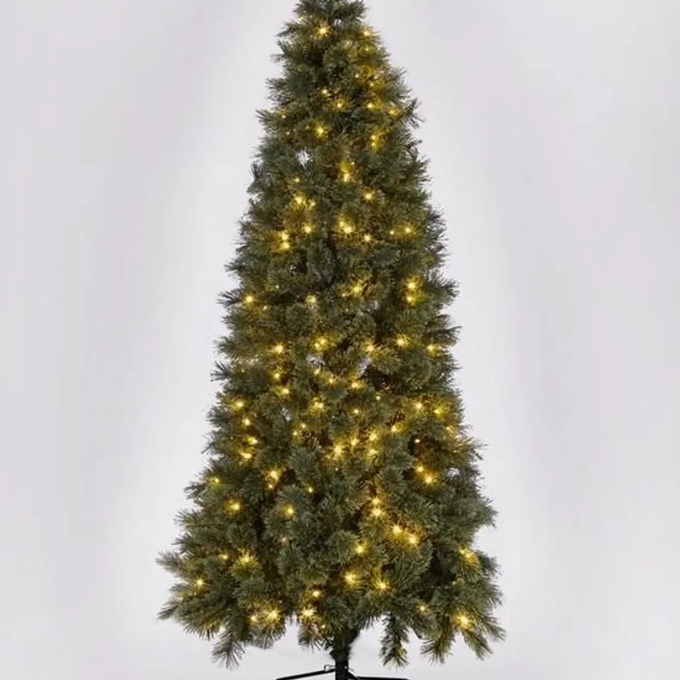 PRE-LIT SLIM CASHMERE TIPS 6.5ft CHRISTMAS TREE - COLLECTION ONLY