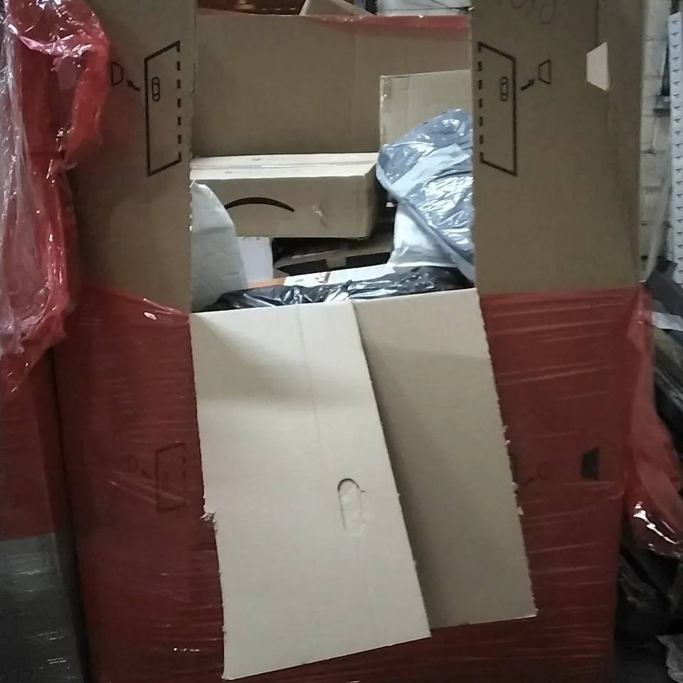 PALLET OF HOUSEHOLD ITEMS TO INCLUDE BREAD BIN,VINYL FLOORING CUTTER,FOOT MASSAGER, KEYBOARD AND OTHER ASSORTED ITEMS...