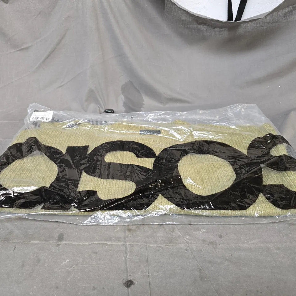 ASOS DESIGN OVERSIZED CREW NECK JUMPER, OLIVE, UK XS