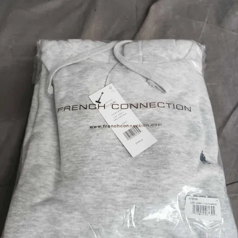 FRENCH CONNECTION HOODIE – LIGHT GREY MELANGE, UK SIZE M