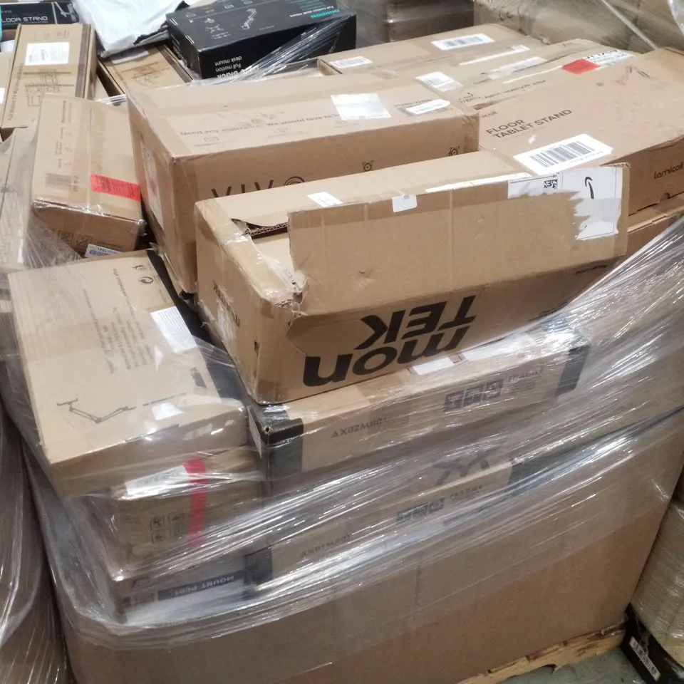 PALLET CONTAINING ASSORTED TV/MONITOR MOUNTS & BRACKETS