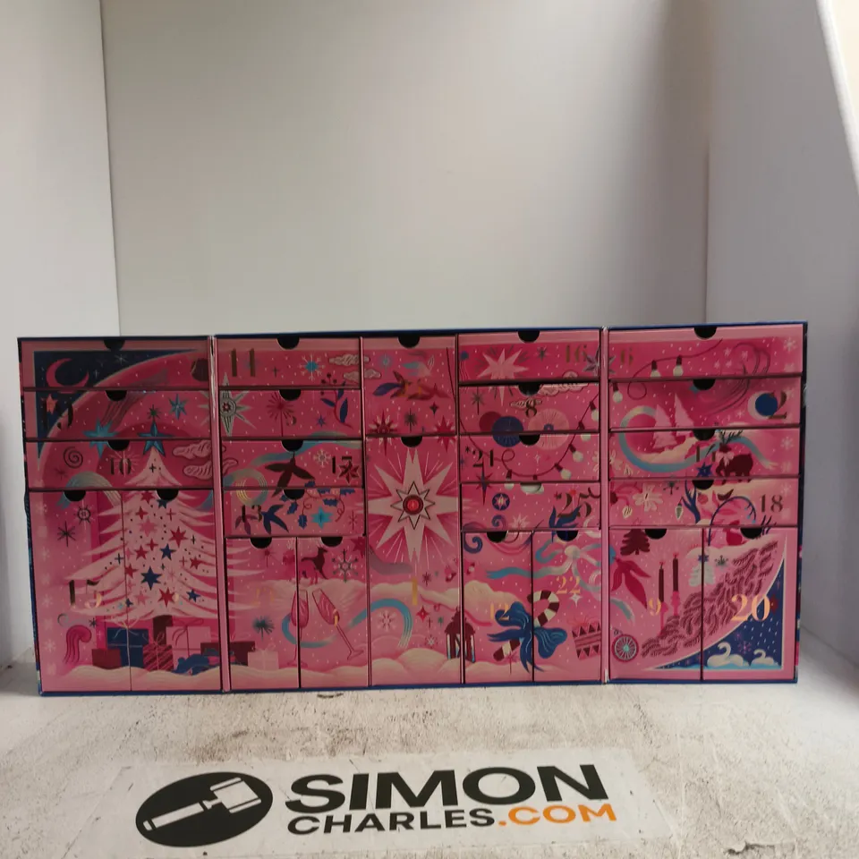 SPACE NK - ADVENT CALENDAR WITH 24 DRAWERS – PINK/BLUE DECORATION