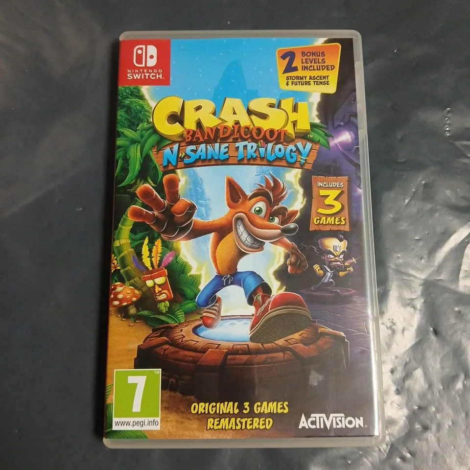 CRASH BANDICOOT N'SANE TRILOGY FOR NINTENDO SWITCH
