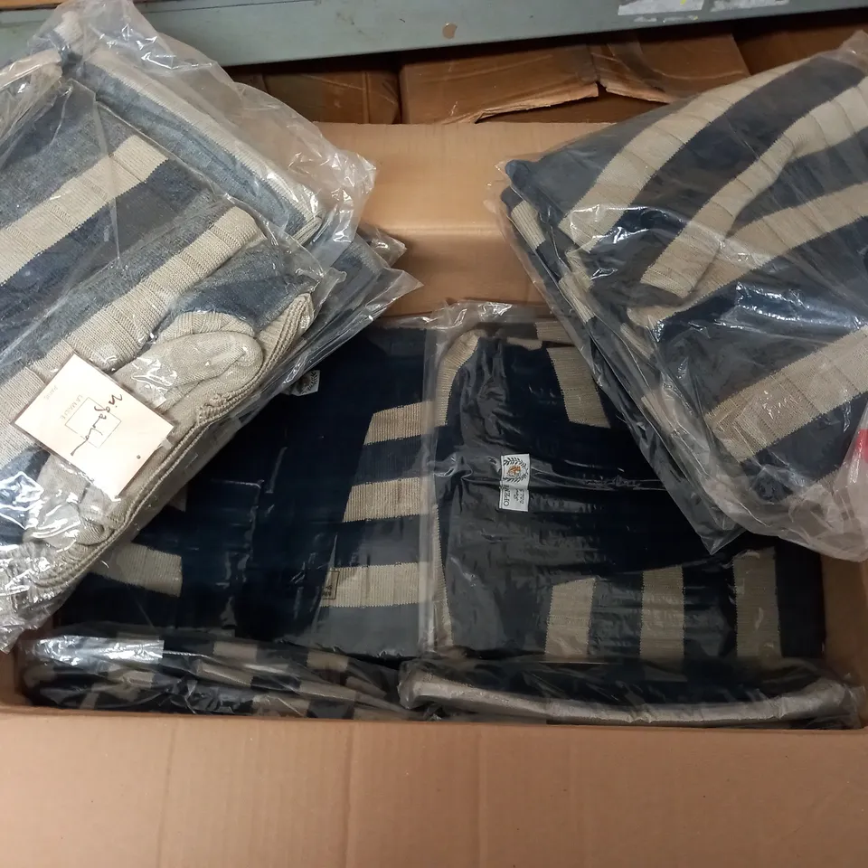 LARGE QUANTITY OF ROLL NECK STRIPED JUMPERS - SIZE UNSPECIFIED