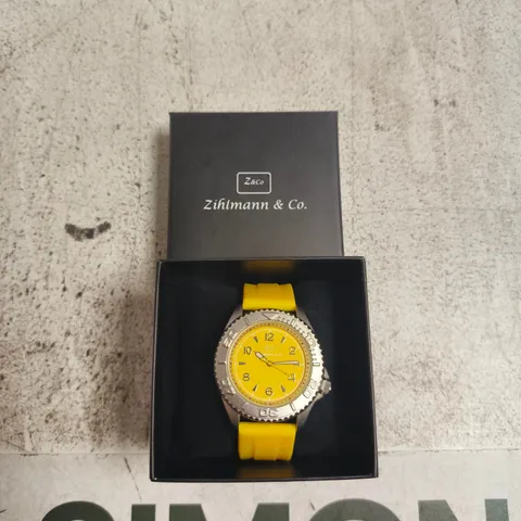 ZIHLMANN & CO. WRISTWATCH – YELLOW DIAL, YELLOW STRAP