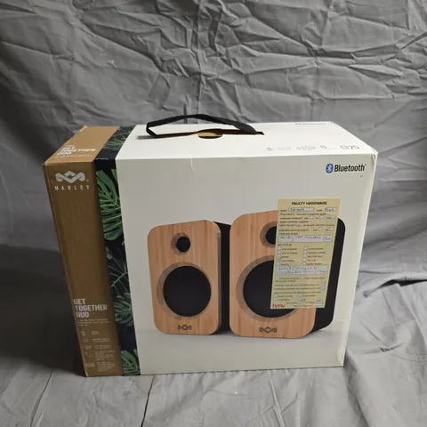 HOUSE OF MARLEY GET TOGETHER DUO WIRELESS BLUETOOTH SPEAKERS – WOOD FINISH (PAIR)