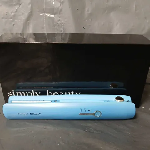 SIMPLY BEAUTY CORDLESS COMPACT STRAIGHTENER IN BLUE