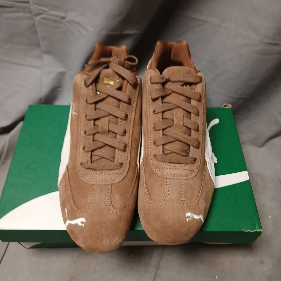 PUMA SPEEDCAT OG HAUTE COFFEE-FROSTED IVORY SNEAKERS, UK 5 (EU 38)