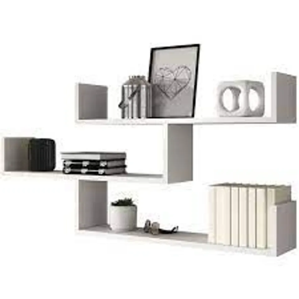 BOXED KASSI WALL SHELF FINISH, WHITE