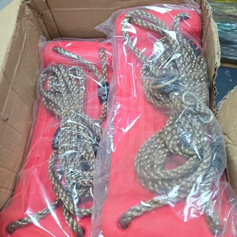 BOX OF APPROXIMATELY 15 SWING SEATS - RED