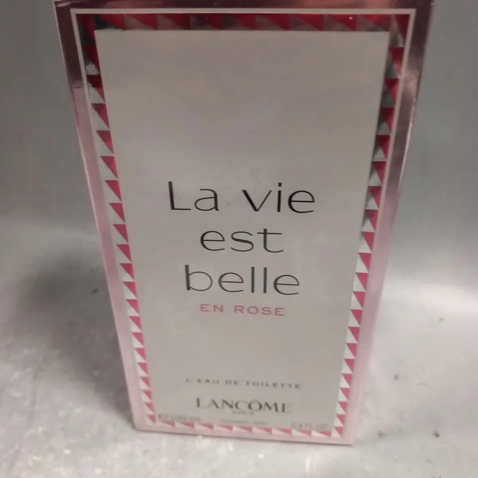 BOXED LA VIE EST BELLE EN ROSE TESTER DEMONSTRATION L'EAU DE TOILETTE LANCOME PARIS 100ML