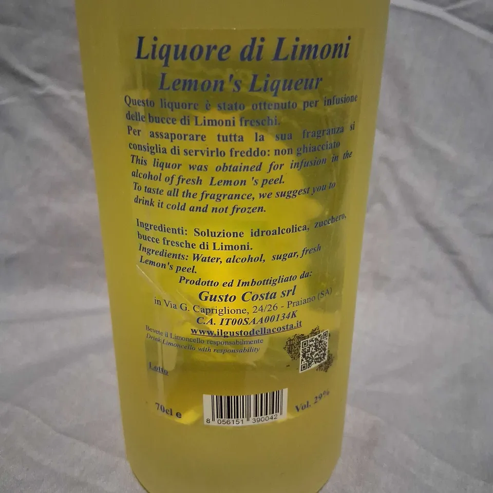 LIMONCELLO LEMON LIQUEUR – ITALY, 70CL (GUSTO COSTA)